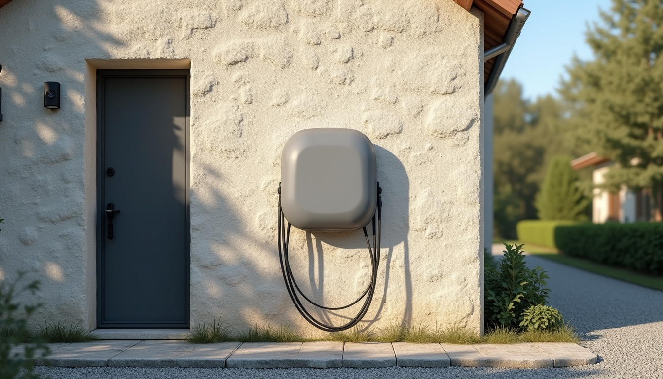 Installation d'une borne murale électrique sur un mur extérieur à Thorigné-sur-Dué
