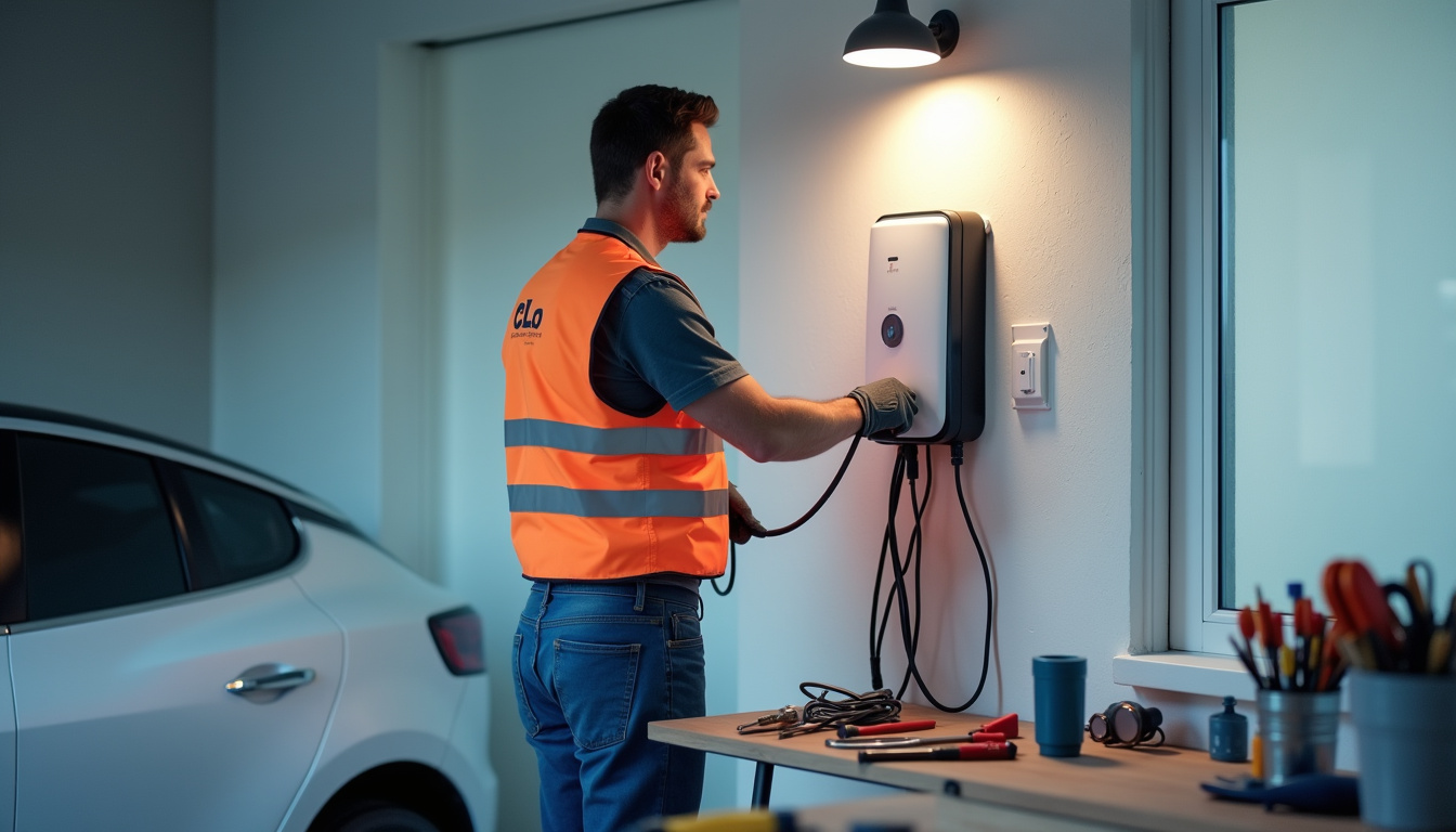 Installation d'une borne murale par un électricien qualifié IRVE