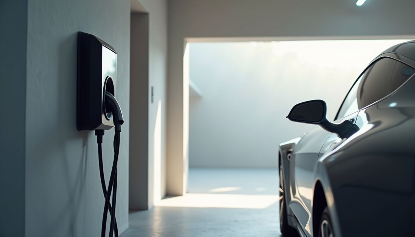 Installation d'une borne murale pour véhicule électrique dans un garage privé
