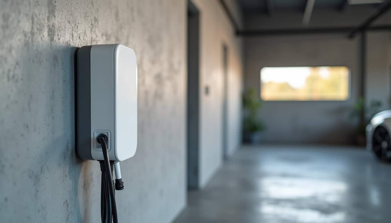 Installation d'une borne wallbox 7,4 kW dans un garage à Gelos