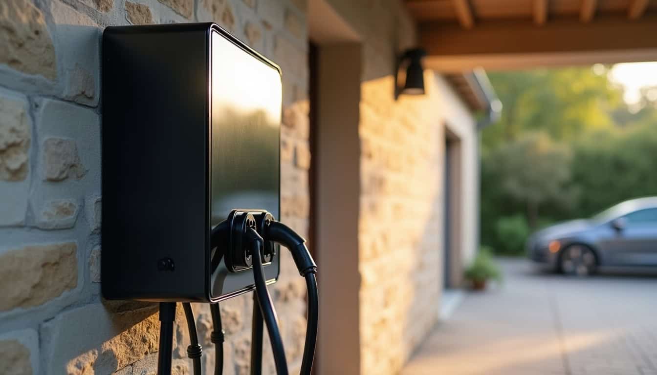 Installation d'une borne wallbox murale dans un garage à Rochecorbon