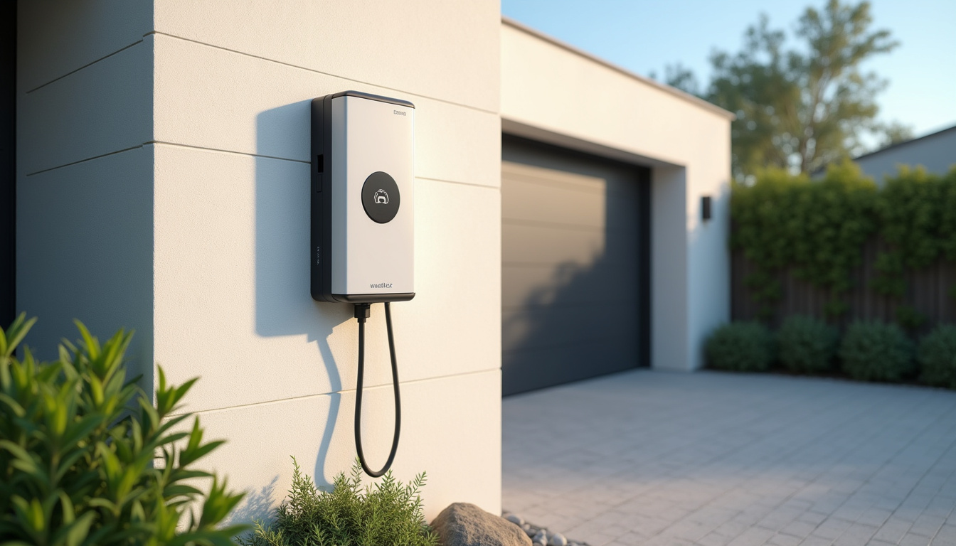 Installation d'une borne Wallbox sur un mur extérieur d'une maison