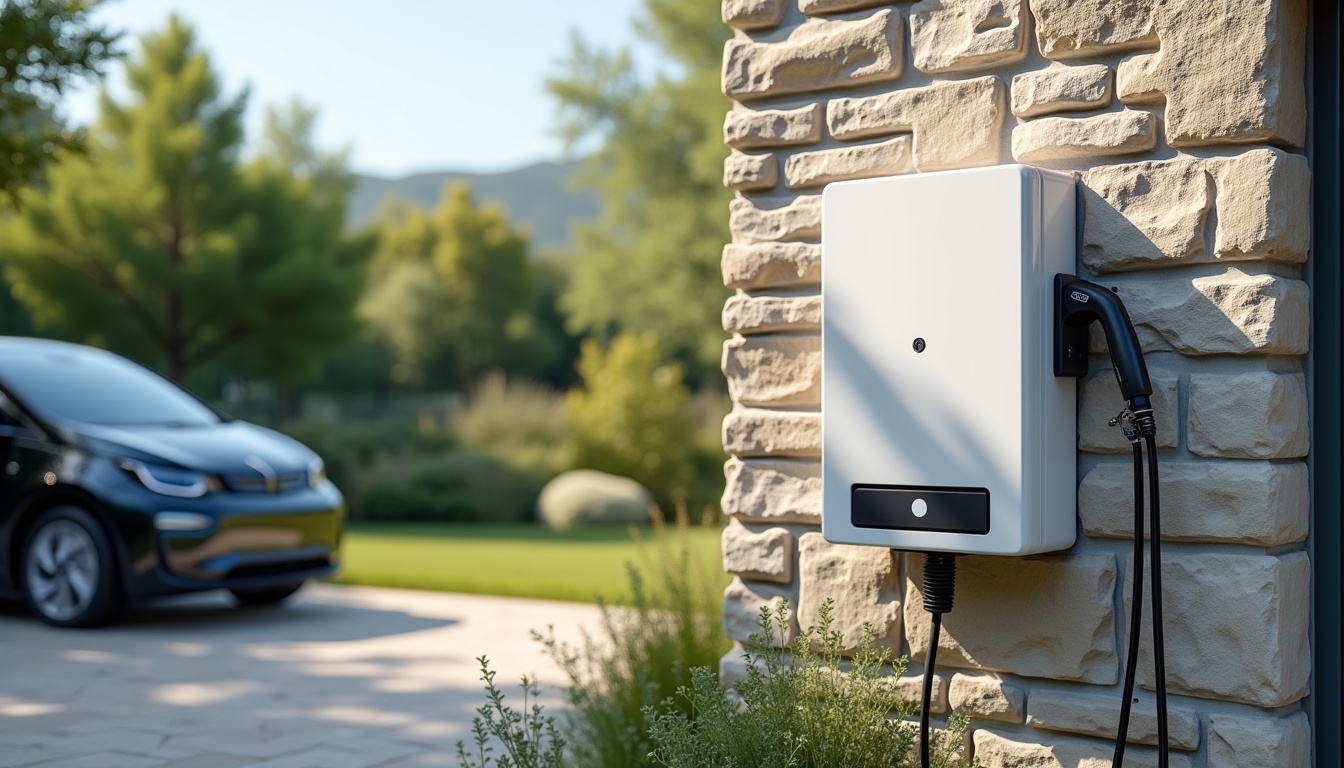 Installation d'une wallbox à l'extérieur d'une maison à Saint-Mesmin