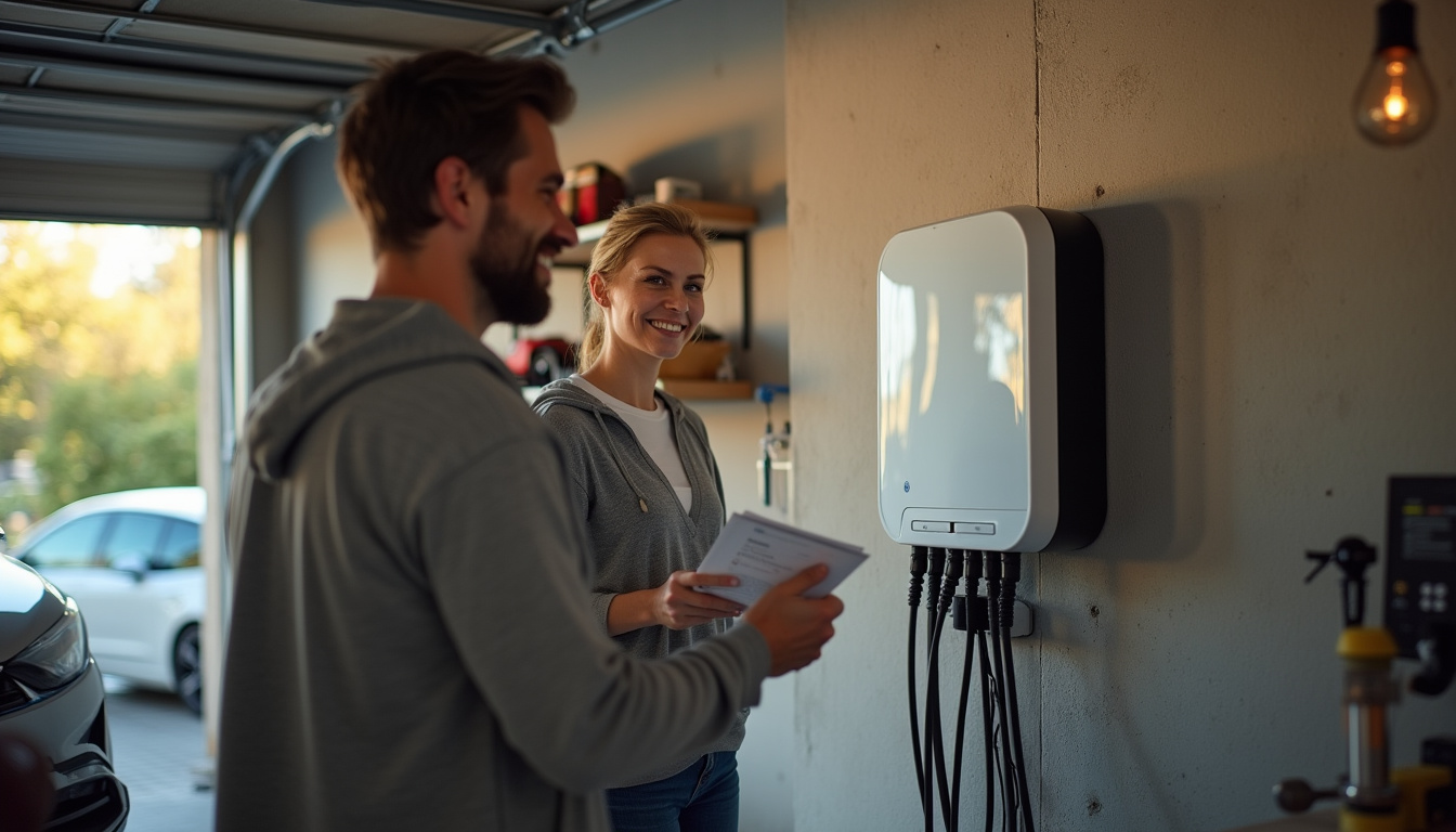 Installation d'une wallbox dans un garage de maison individuelle à La Forêt-Fouesnant