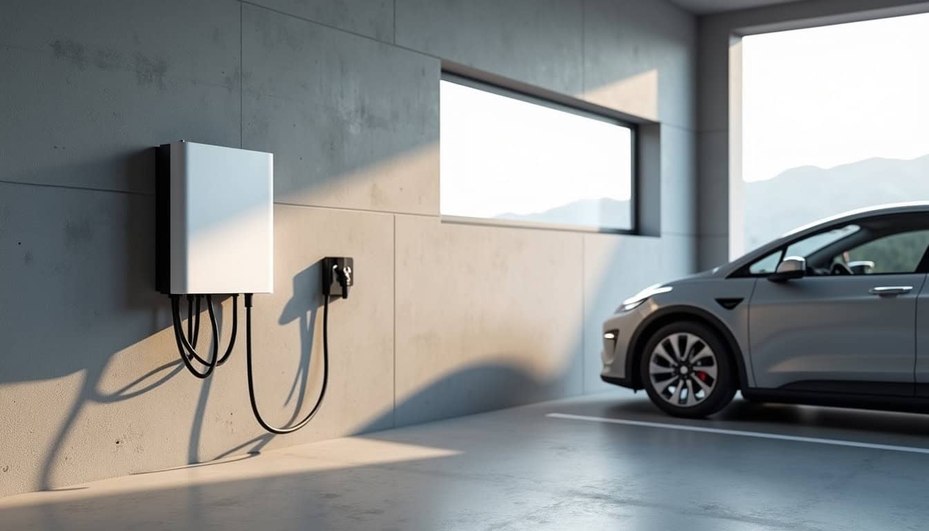 Installation d'une wallbox murale dans un garage à Soumoulou