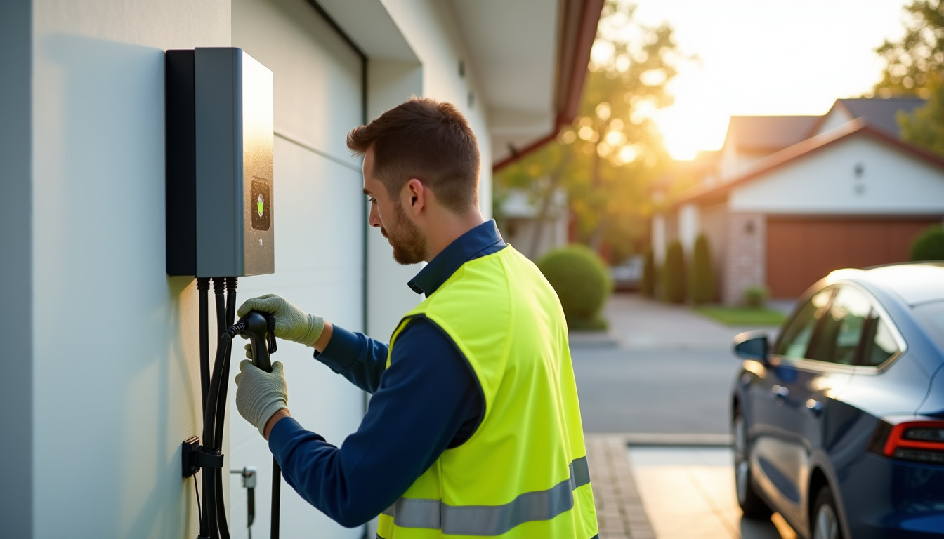 Installation technique d'une borne électrique par un professionnel certifié IRVE à Aix-Villemaur-Pâlis