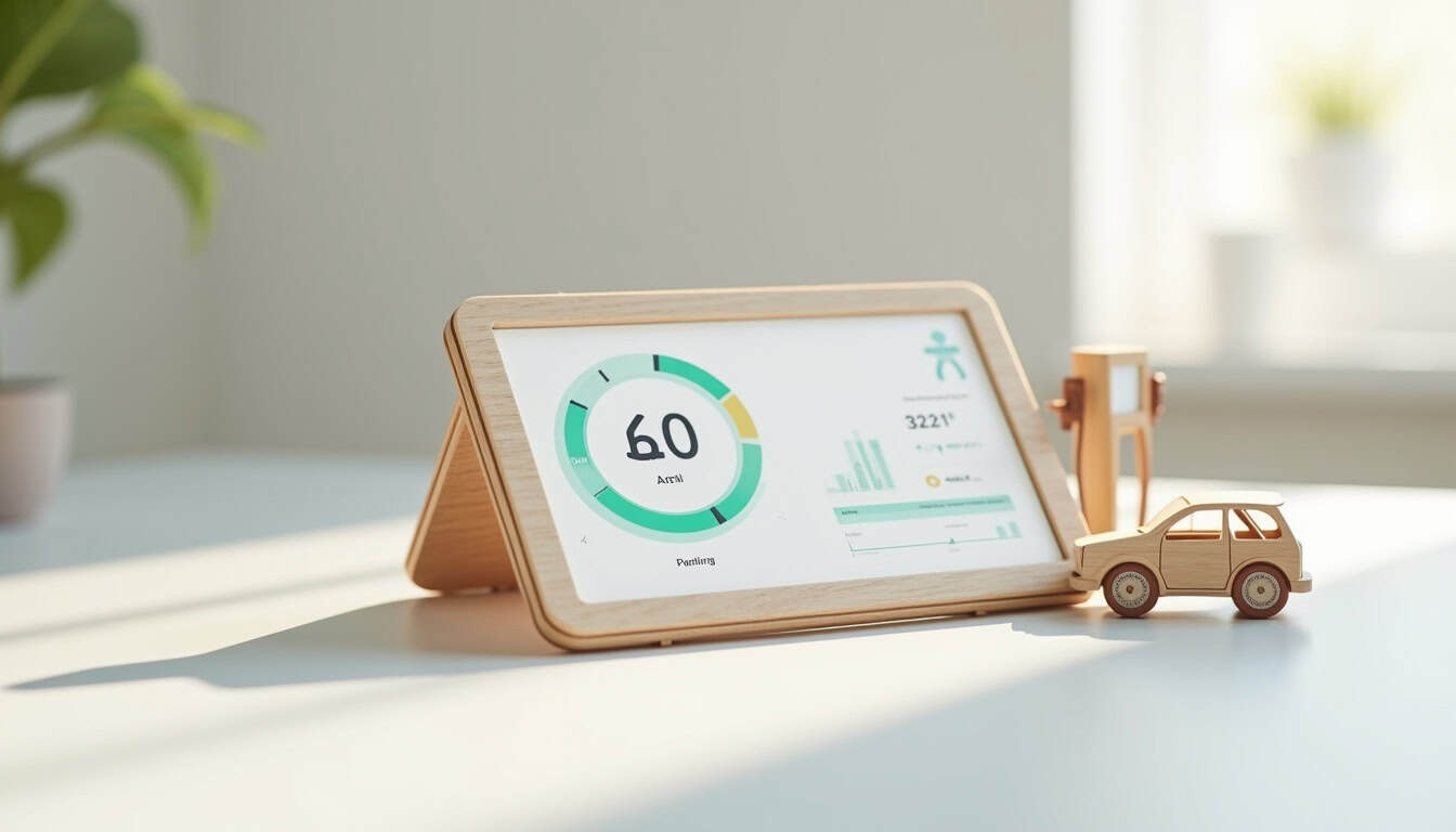 Interface d'une borne électrique connectée affichant les données de recharge sur une tablette