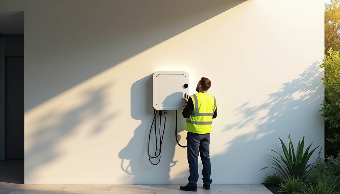 Intervention d'un installateur certifié IRVE lors de la pose d'une borne de recharge à Cheffes