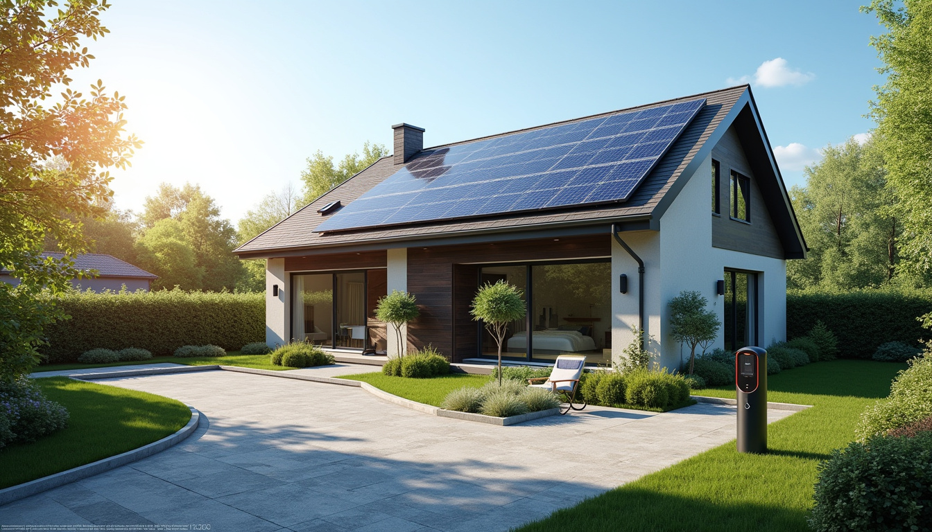 Maison individuelle avec panneaux solaires et borne de recharge à Porte-des-Bonnevaux