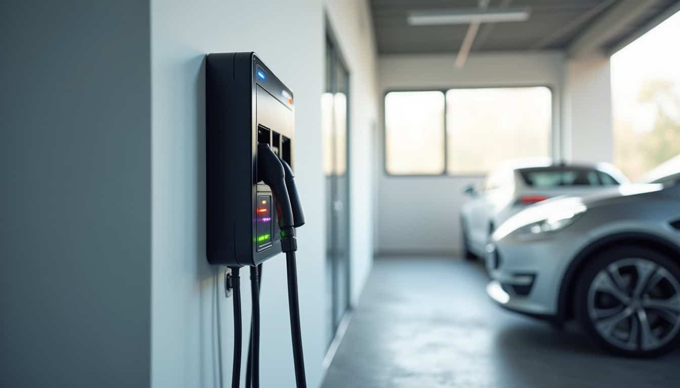 Modèle de borne de recharge électrique connectée en fonctionnement