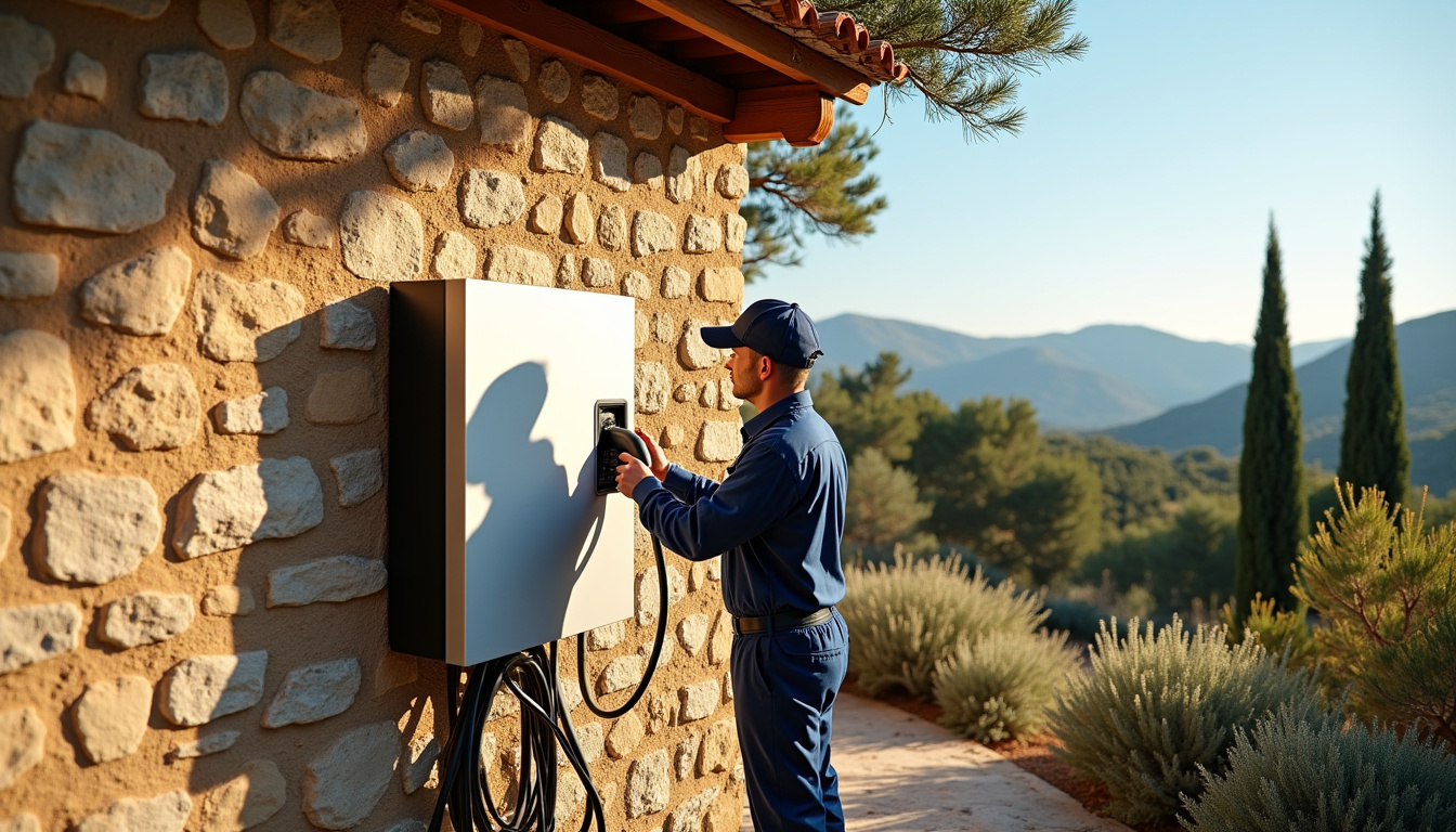 Nettoyage et maintenance d'une borne de recharge installée à Afa en Corse-du-Sud