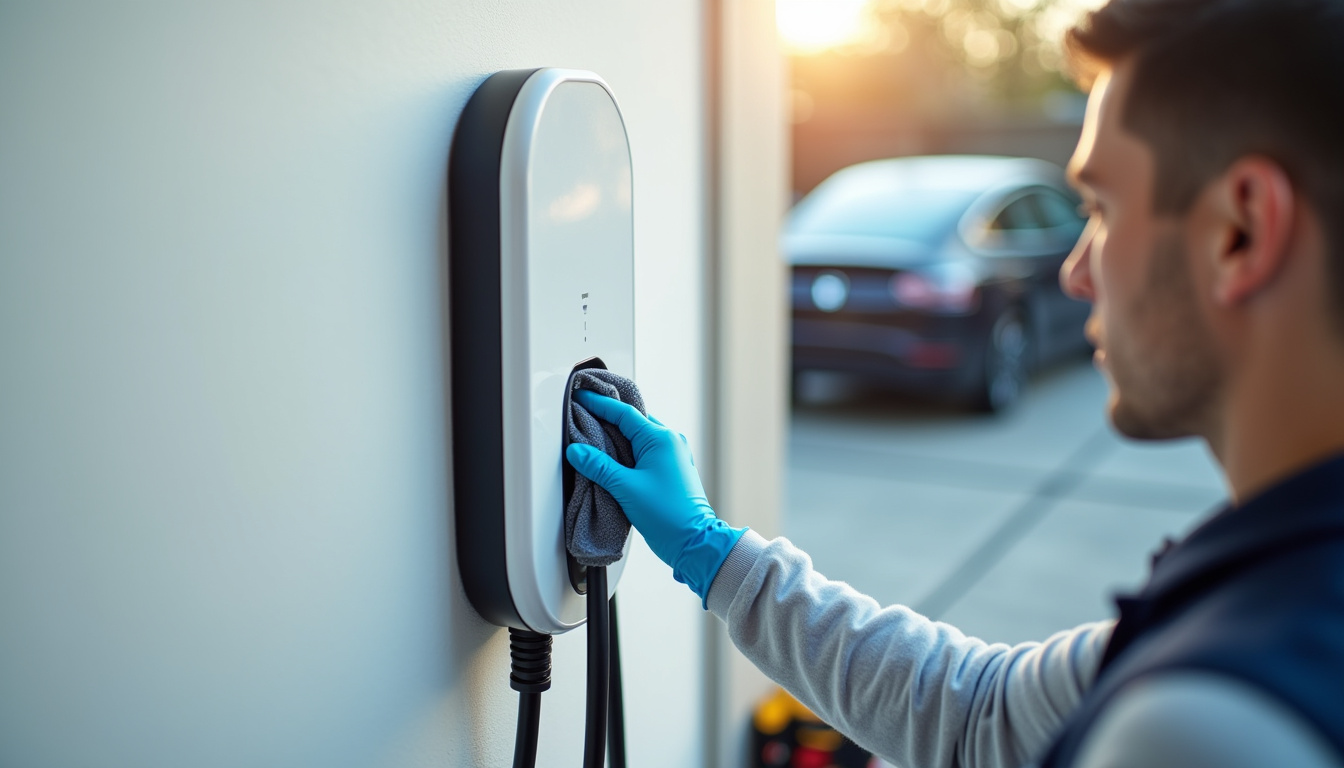 Nettoyage et vérification d'une borne de recharge électrique à Lit-et-Mixe