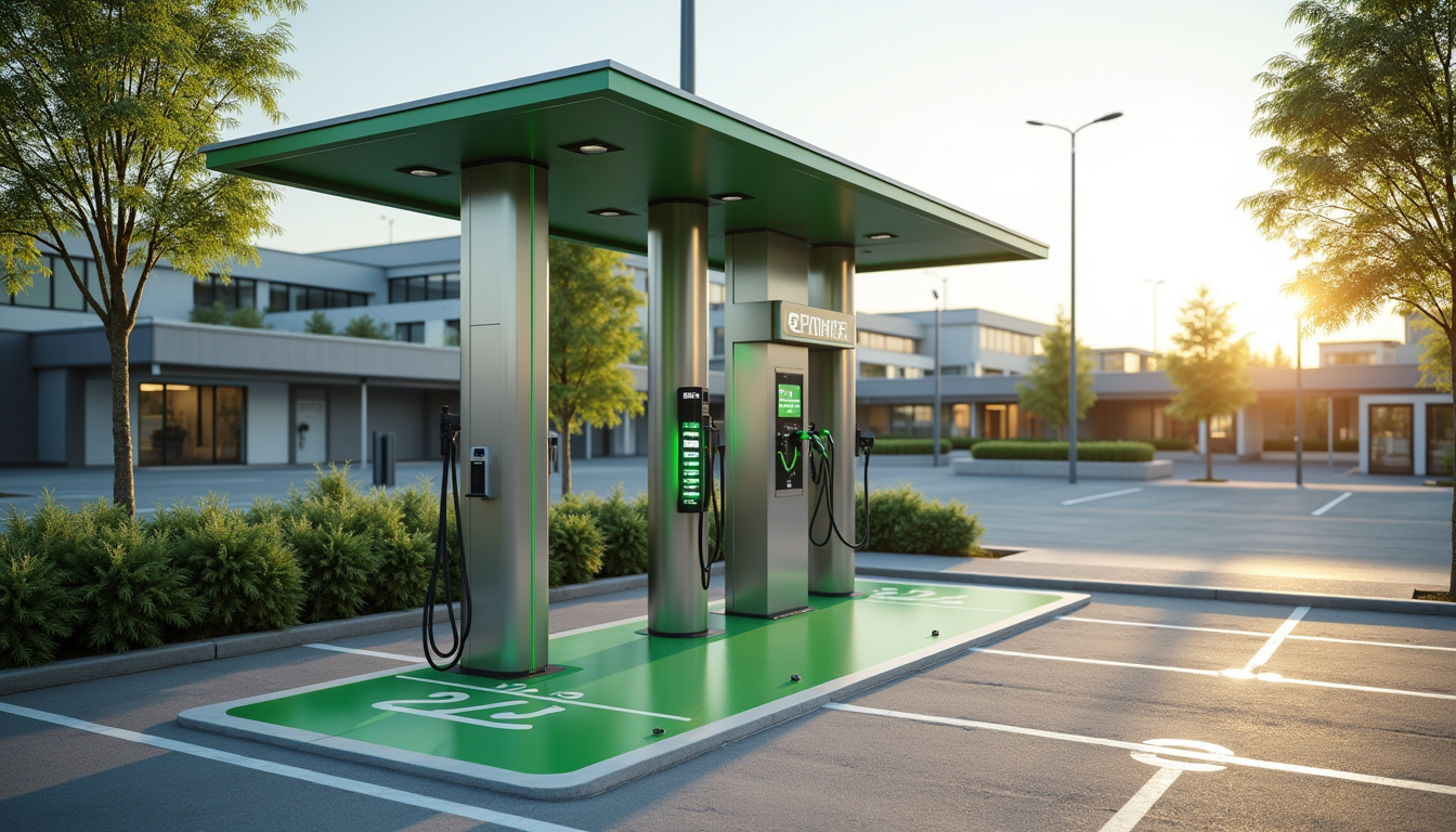 Photo d'une borne de recharge publique sur le parking de l'Hôtel de Ville d'Épône