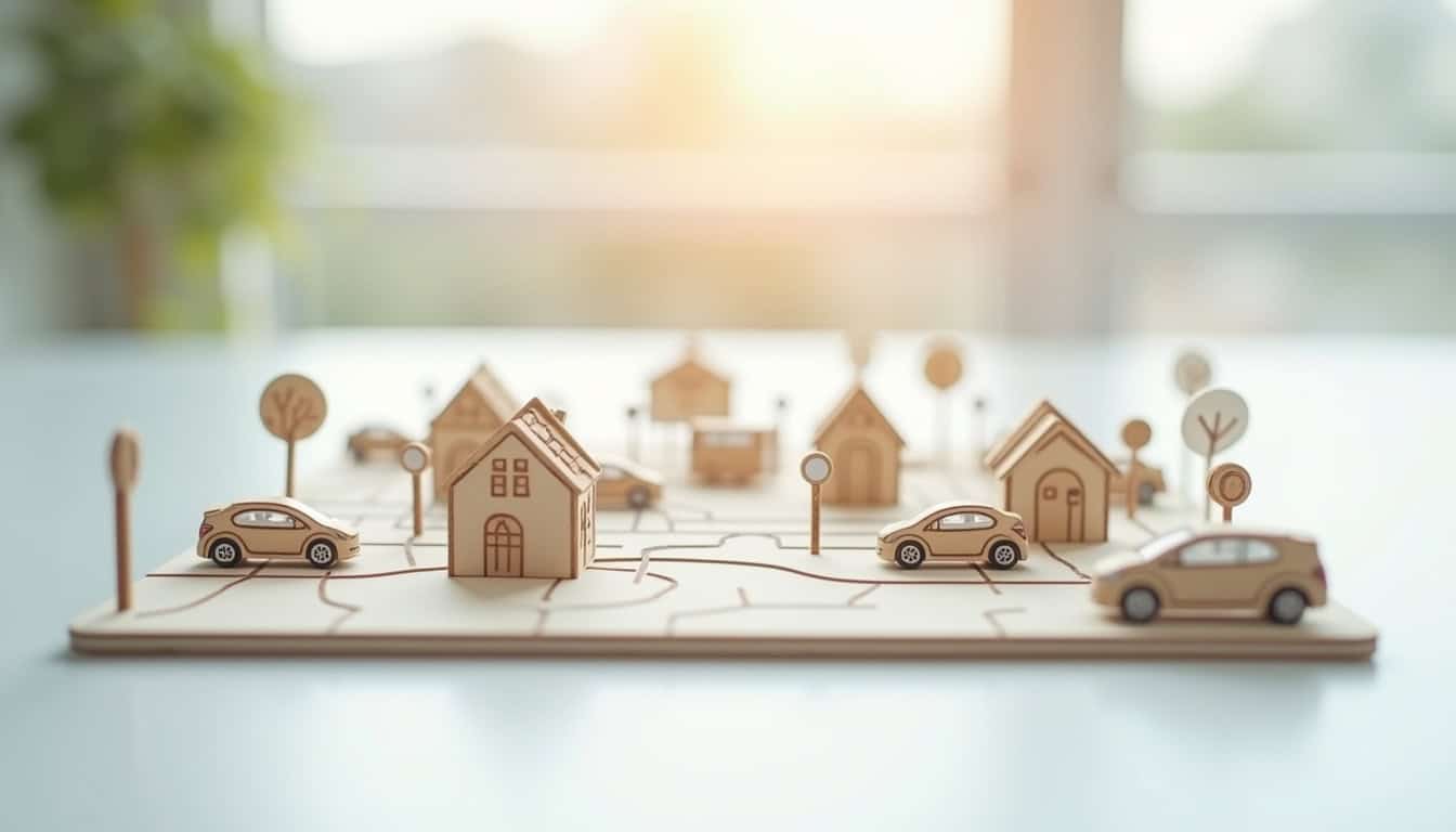 Plan de la ville de Lespignan avec localisation des bornes de recharge publiques