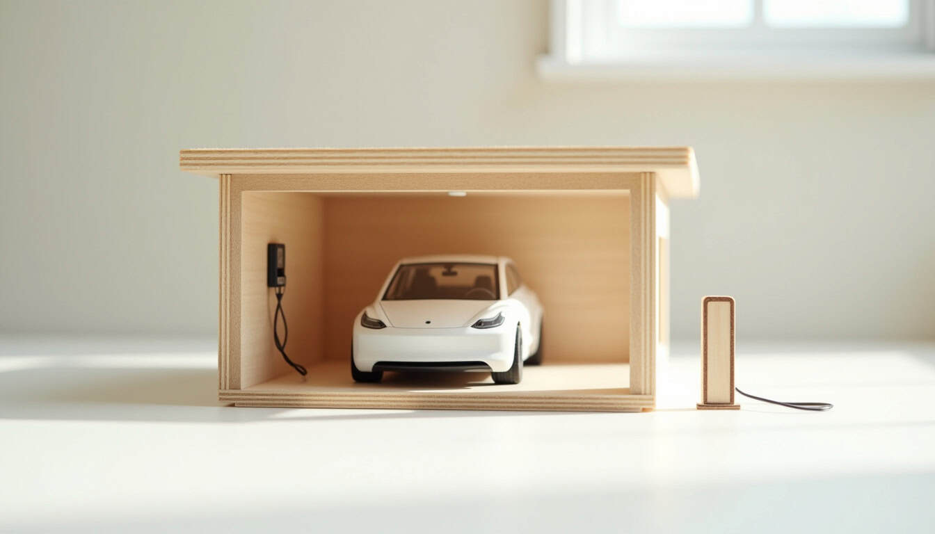 Plan d'installation d'une borne de recharge murale dans un garage privé