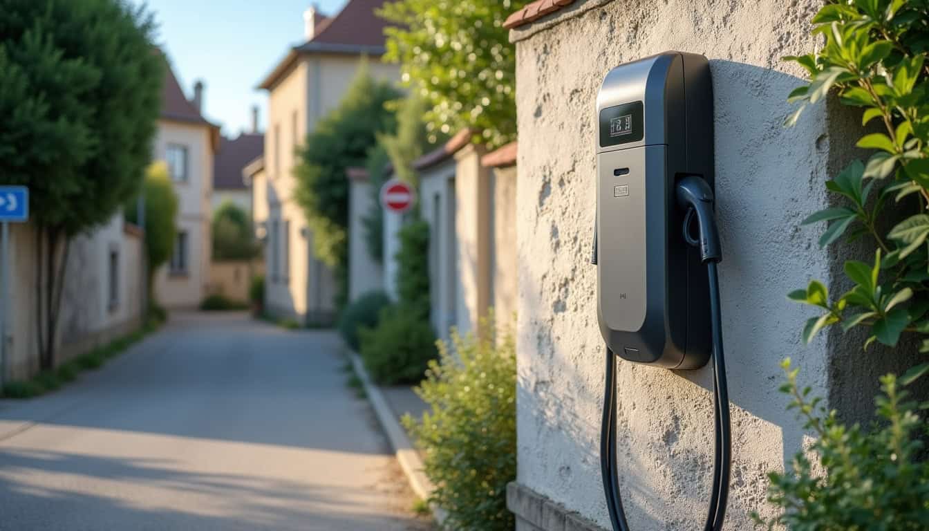 Point de recharge électrique public situé au 3 Rue du Calvaire à Drefféac, en Loire-Atlantique
