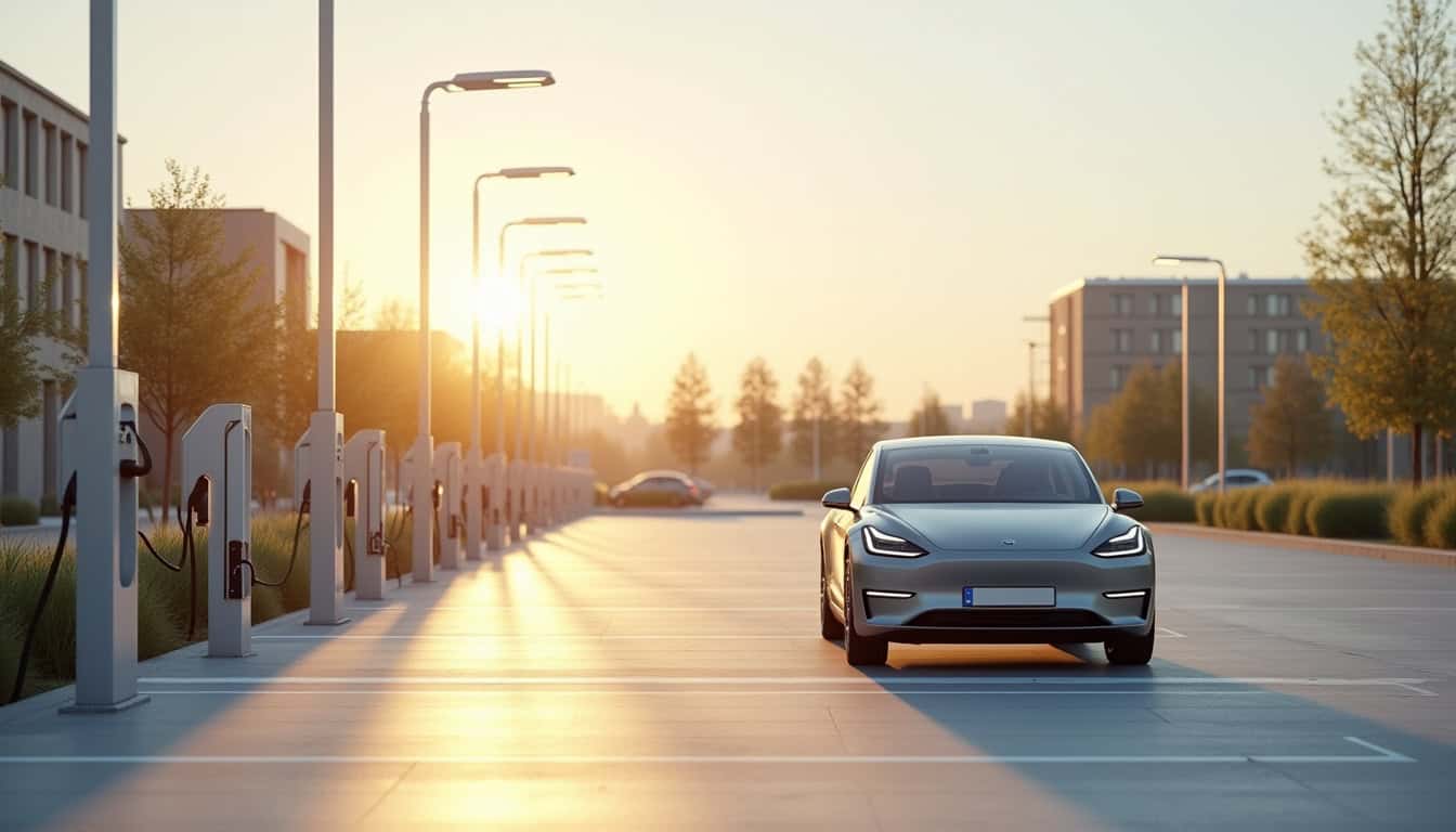 Projet d'aménagement du futur parking communal avec borne de recharge à Rebréchien