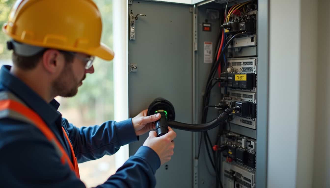 Raccordement d'une borne de recharge au tableau électrique d'une maison