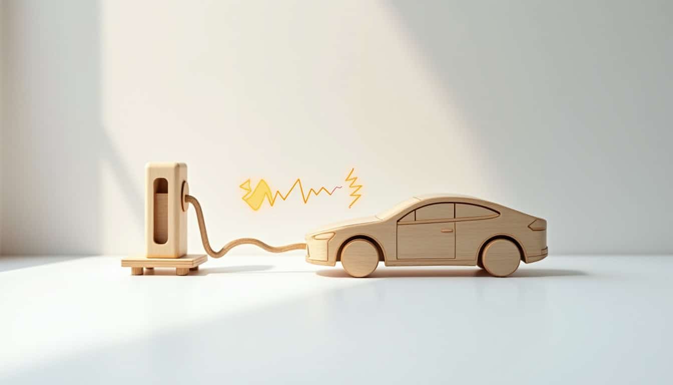 Schéma explicatif du fonctionnement d'une borne de recharge électrique