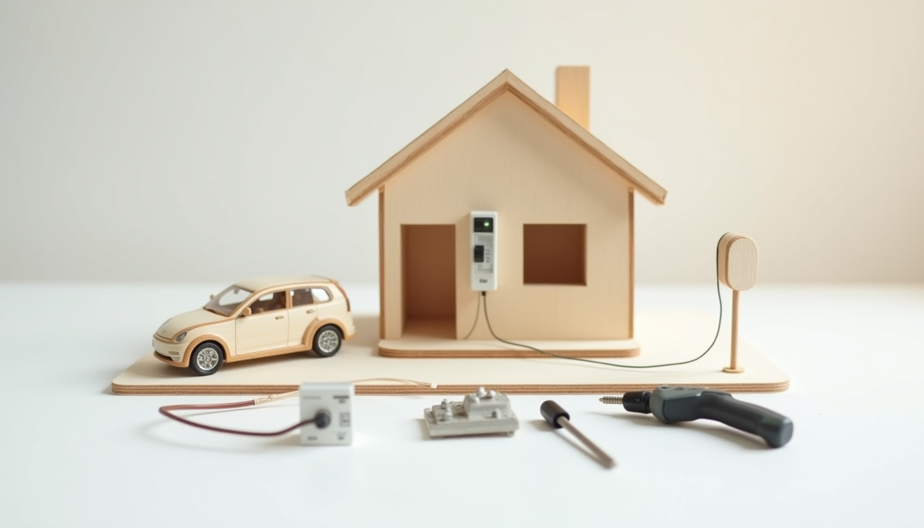 Schéma illustré des étapes d'installation d'une borne de recharge électrique