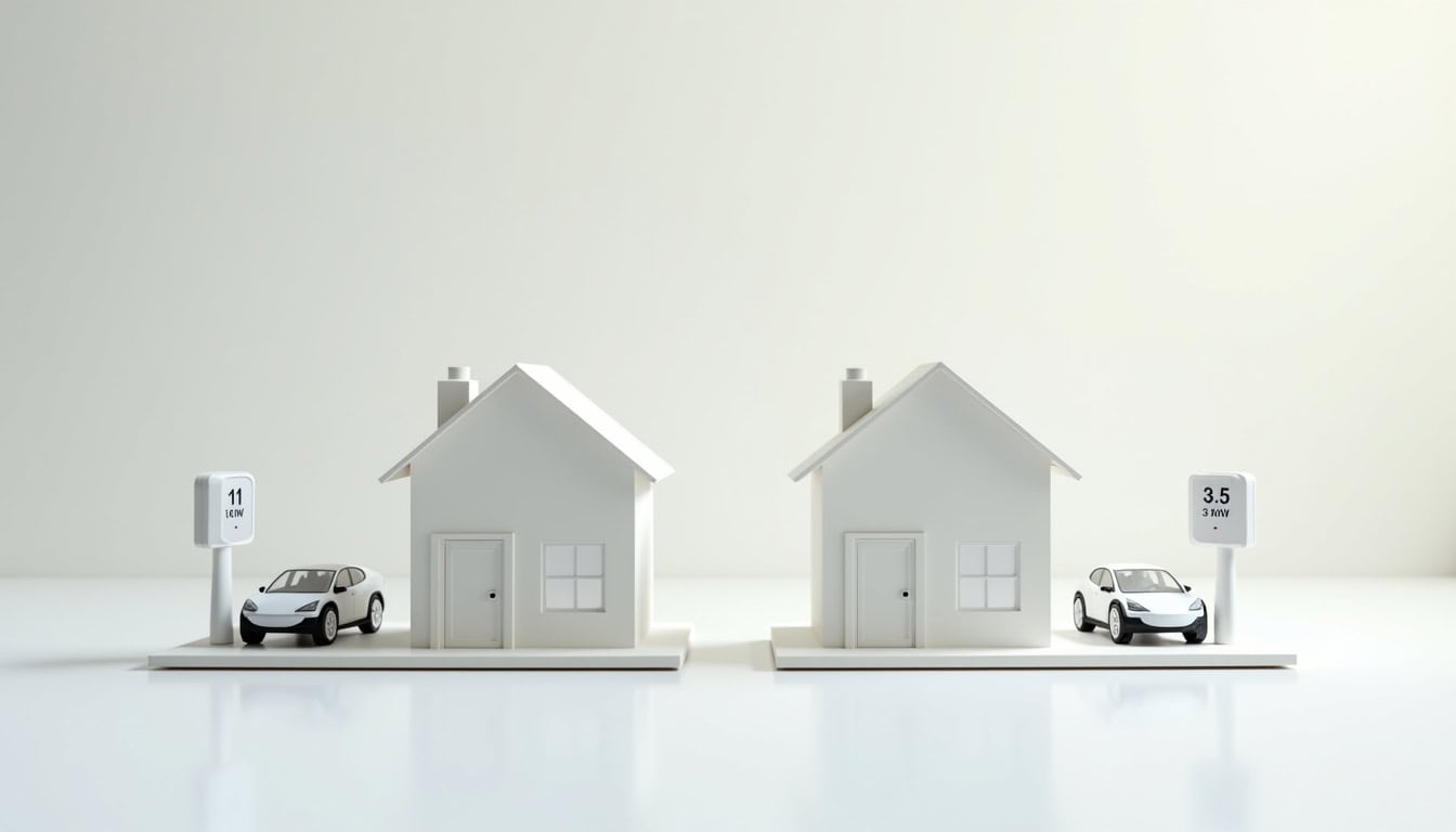 Sélection de la puissance d'une borne électrique en fonction du logement et du compteur