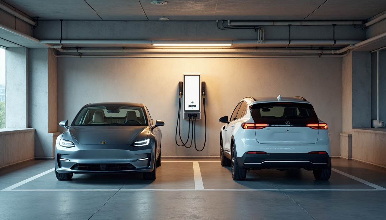 Station de charge collective pour véhicules électriques en copropriété à Luzancy