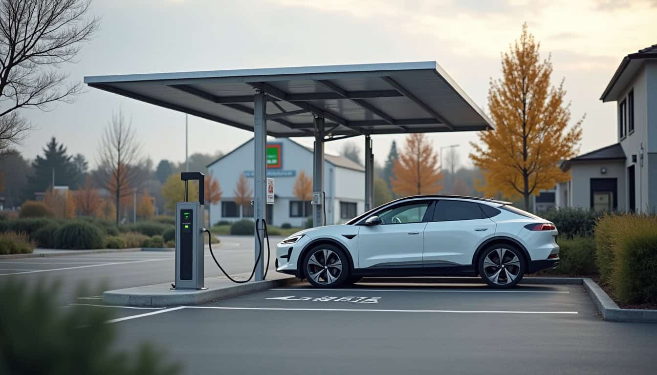 Station de recharge ALDI Nord située rue Marie Pape-Carpentier à La Suze-sur-Sarthe