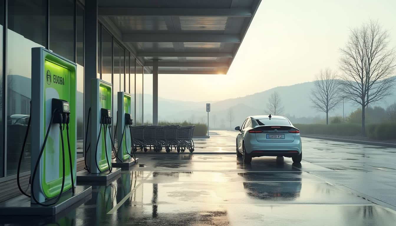Station de recharge électrique Lidl à Oloron-Sainte-Marie