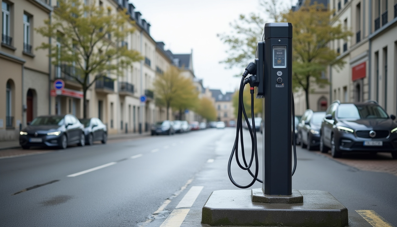 Station de recharge électrique publique située à Fontaine-le-Comte, Rue du Stade