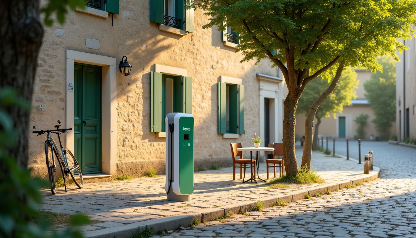 Station de recharge électrique Révéo située sur la Grand'Rue à Générac