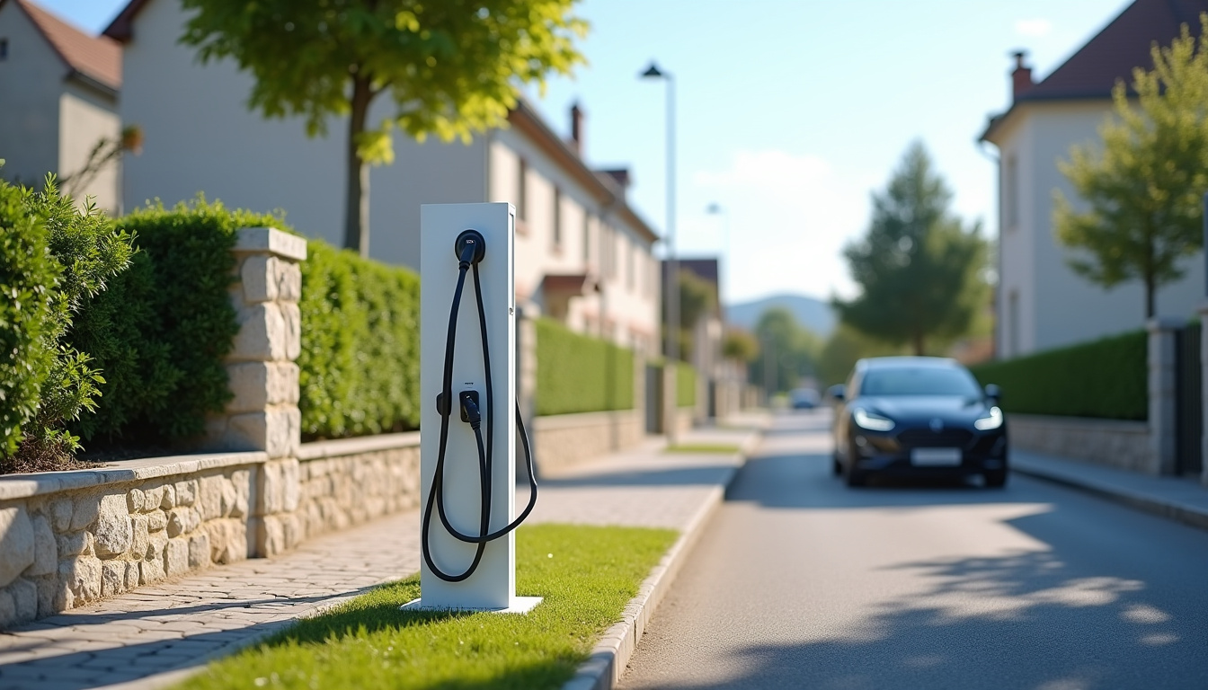 Station de recharge électrique située Rue de Luxeuil à Fougerolles-Saint-Valbert