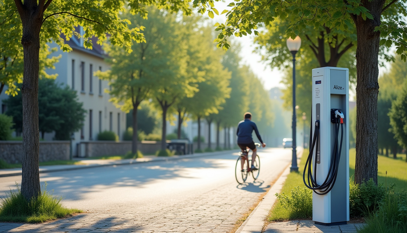 Station de recharge publique du réseau Alizé située à l'Allée des Coudercs à Saint-Mamet-la-Salvetat