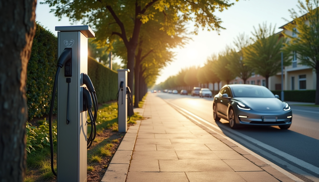 Station de recharge publique équipée de bornes de type 2 à Mareil-Marly