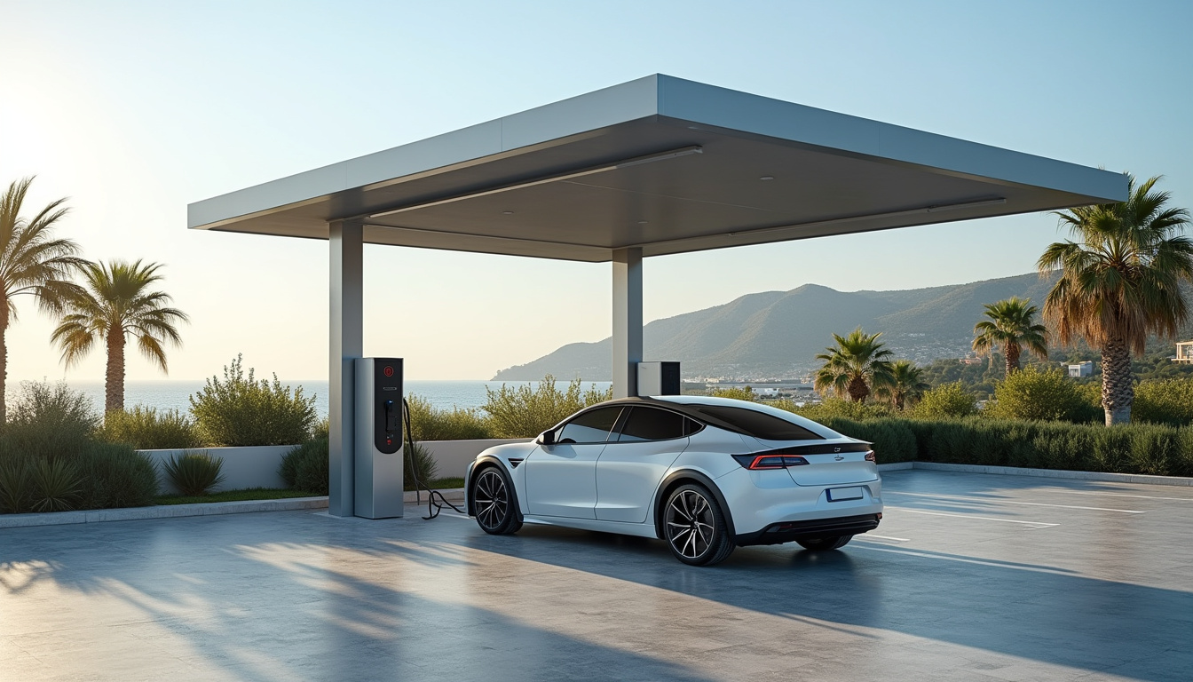 Station de recharge publique pour véhicules électriques à Furiani