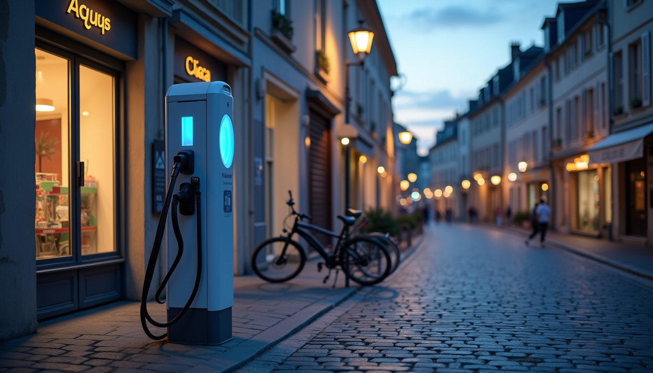 Station de recharge publique située au centre-bourg de Léry