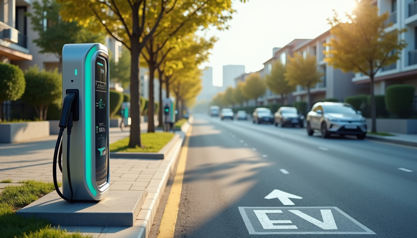 Station de recharge publique située avenue Jean Jaurès à Naintré
