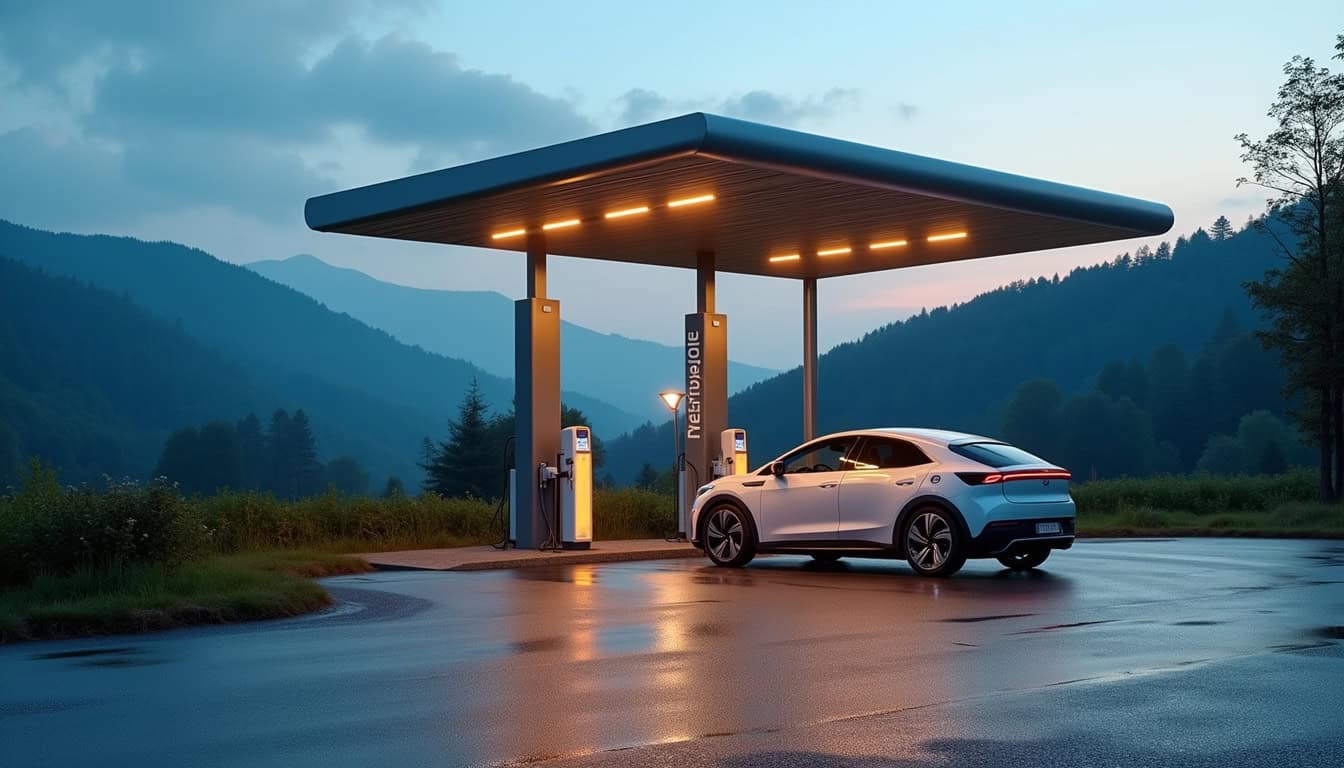 Station de recharge TotalEnergies à la Comtoise, à Burnhaupt-le-Bas