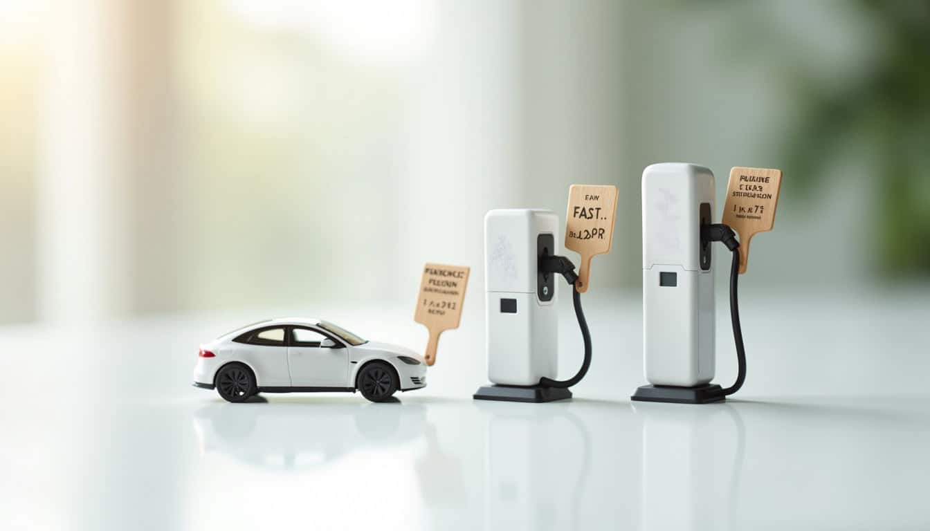 Tableau comparatif des différentes bornes de recharge pour véhicules électriques