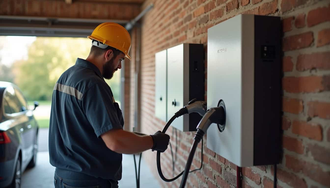 Tableau électrique avec installation d'une borne de recharge à Pont-à-Vendin