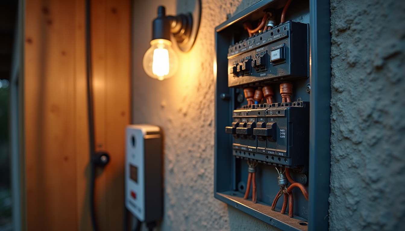 Tableau électrique d'une maison à Bétheniville avant installation d'une borne de recharge