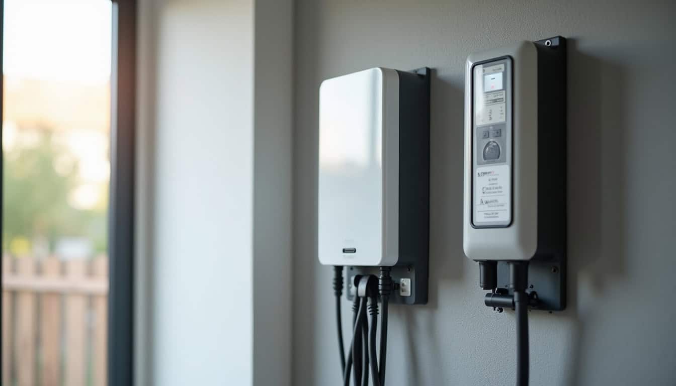 Tableau électrique d'une maison à Grans avec une borne de 7,4 kW raccordée, installation conforme aux normes