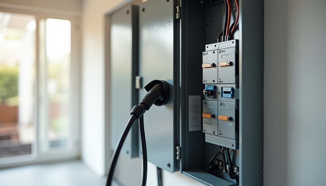 Tableau électrique rénové à Saint-Pé-de-Bigorre, montrant un nouveau coffret Legrand avec disjoncteurs et différentiels, prêt pour l'installation d'une borne de recharge