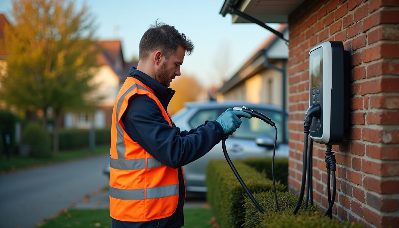 Technicien en maintenance d'une borne de recharge électrique à Griesheim-sur-Souffel