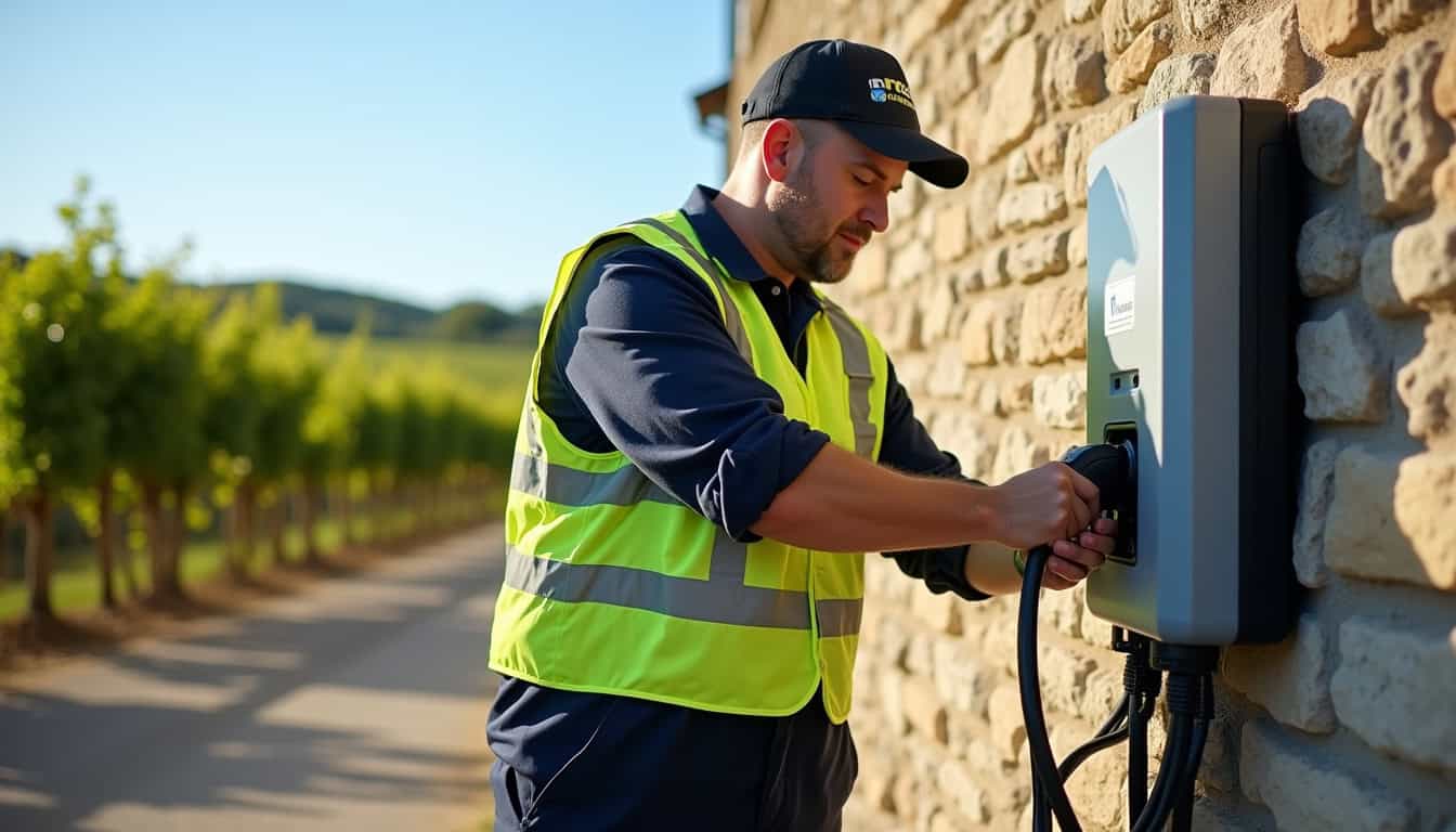 Technicien IRVE en intervention à Saint-Christoly-de-Blaye