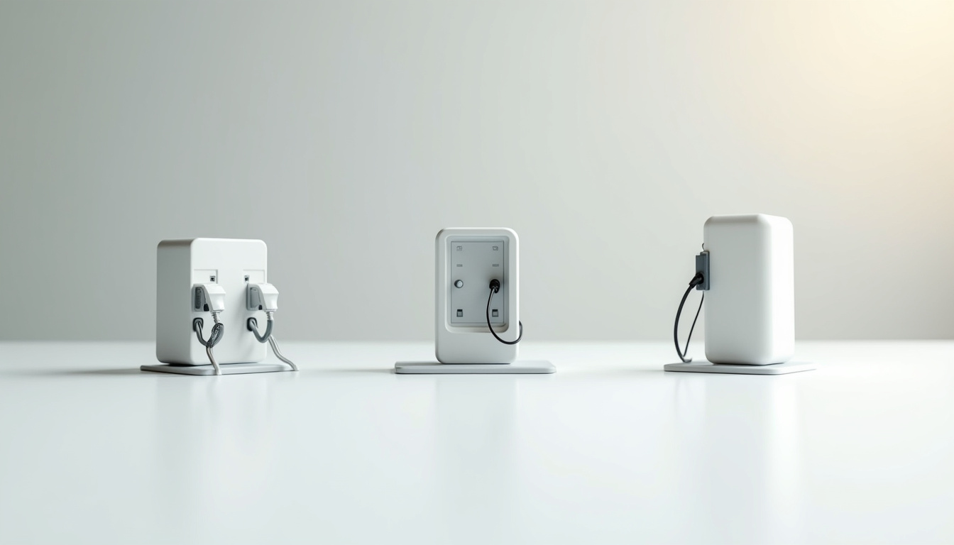 Types de bornes de recharge électrique: prise renforcée, wallbox, borne publique rapide