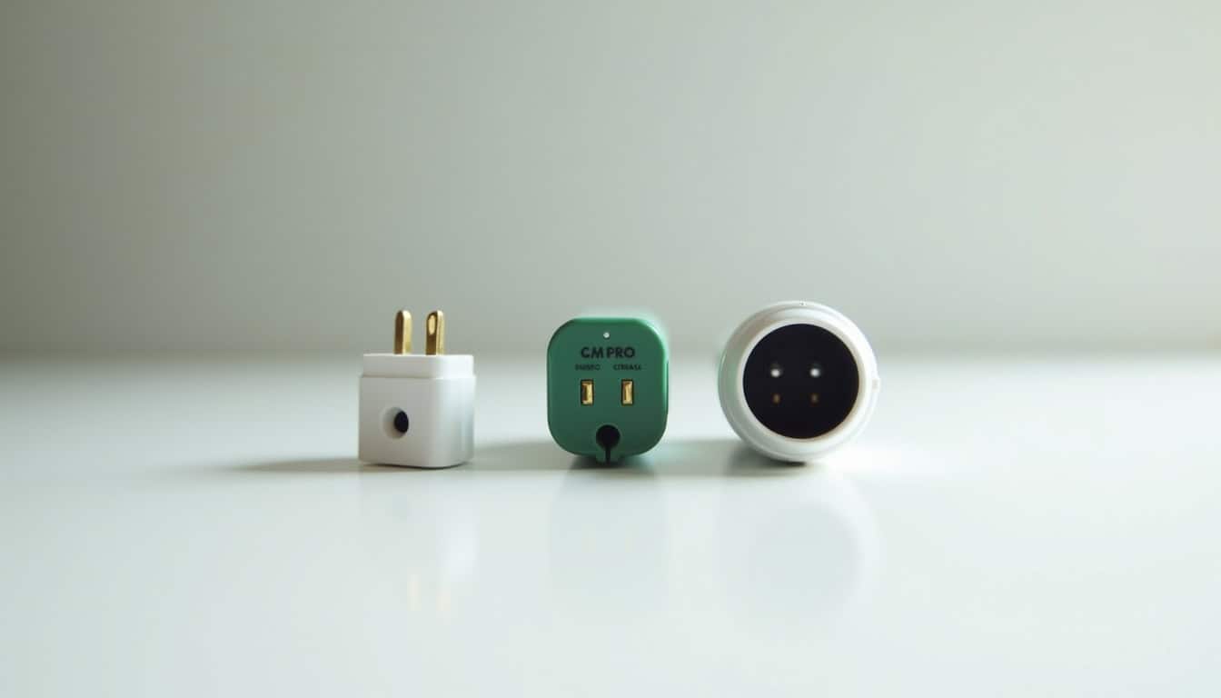Types de prises de charge pour véhicules électriques: prise domestique, prise Green’Up, connecteur Type 2