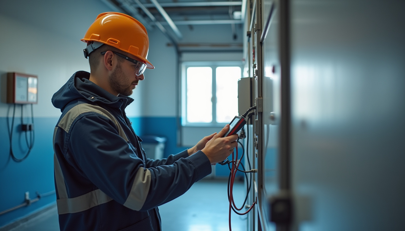 Un électricien certifié IRVE en train de vérifier une installation électrique à Lit-et-Mixe