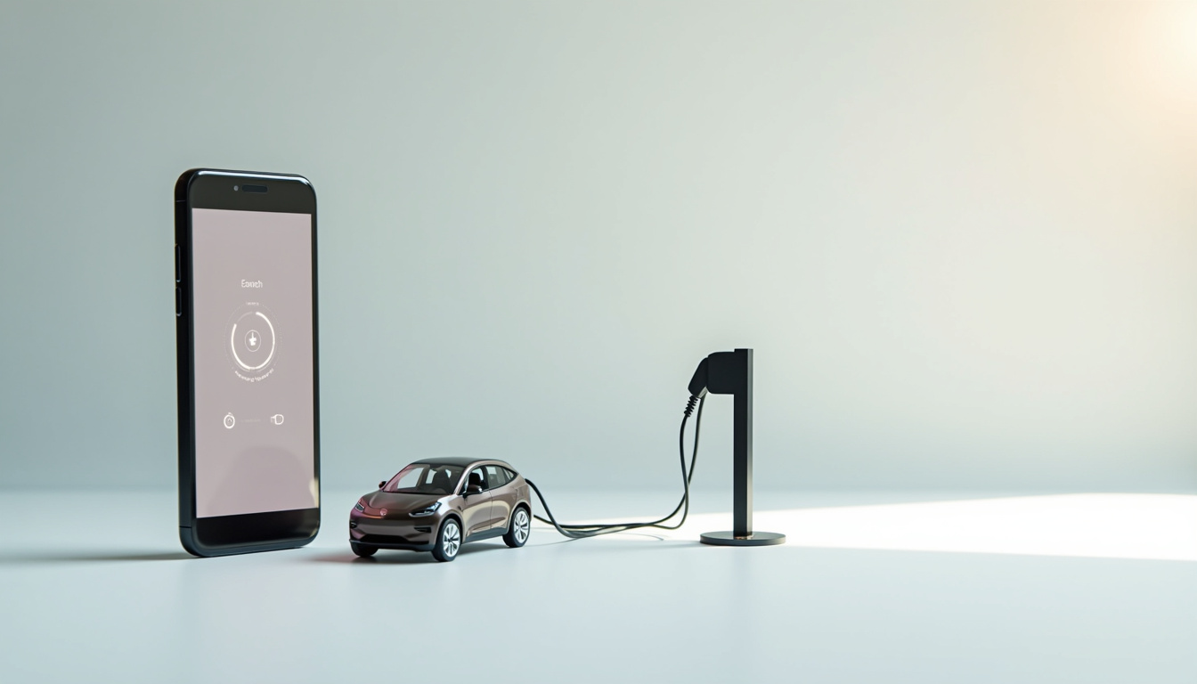 Utilisation d'une application mobile pour contrôler une borne de recharge électrique connectée