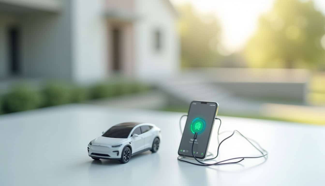 Utilisation d'une application mobile pour piloter une borne électrique connectée à Acy