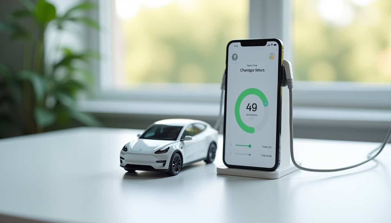 Utilisation d’une application mobile pour suivre la recharge d’un véhicule électrique